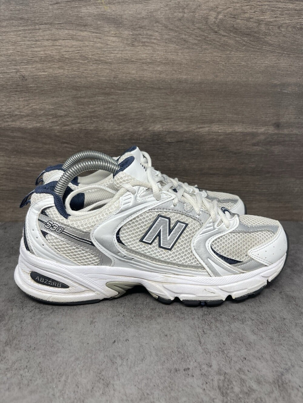New Balance 530 White Navy Silver Womens Size 8 Running Walking Shoes MR530SG - Picture 5 of 11